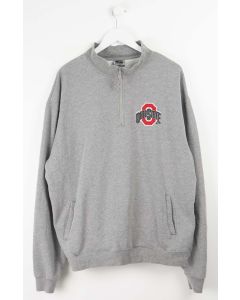 VINTAGE OHIO STATE COLLEGE 1/4 ZIP SWEATER (XXL)