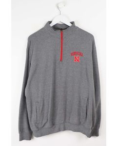 VINTAGE NEBRASKA COLLEGE 1/4 ZIP SWEATER (L)