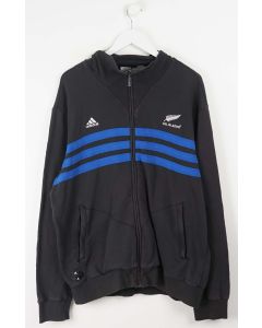 VINTAGE ADIDAS ALL BLACKS FULL ZIP SWEATER (XL)