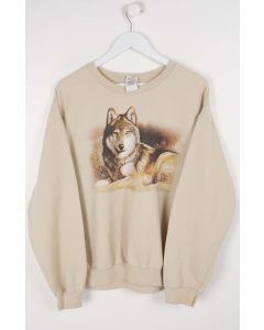 VINTAGE NATURE WOLF SWEATER (M)